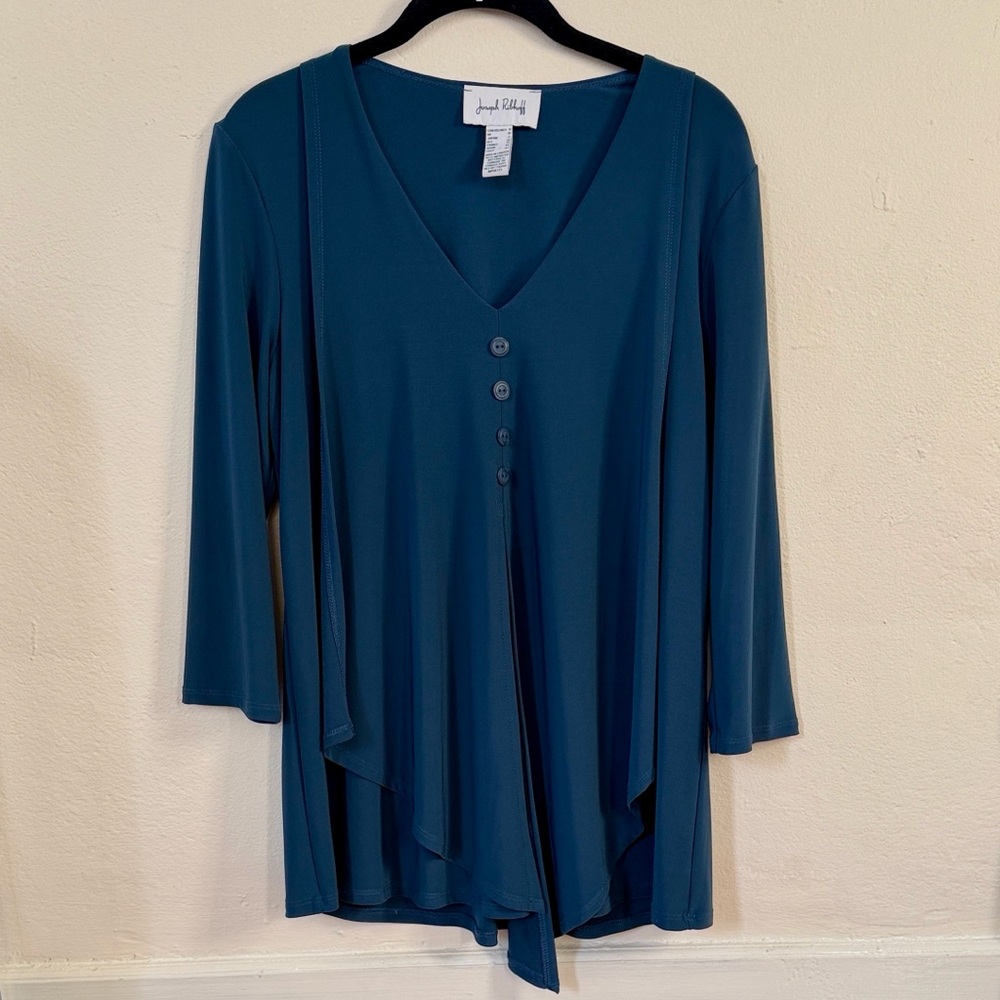 Joseph Ribkoff Nightfall Draped Henley Top Style 223102